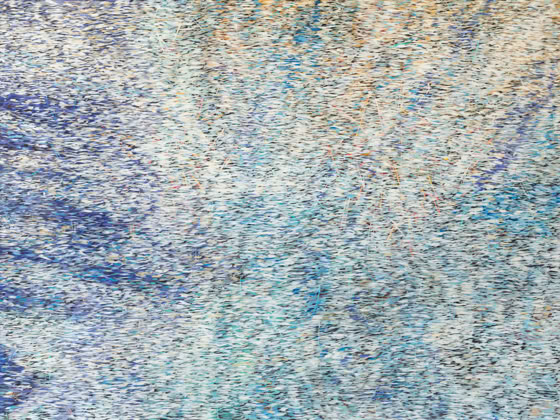 Doug Argue’s large-scale, abstract paintings fuse language, science, and art history into dynamic visual systems. At L’Space Gallery, his layered compositions—often incorporating fragments of text, algorithmic patterns, and painterly gesture—explore the tension between chaos and order. Argue’s work invites viewers to consider the structures that shape human knowledge, from DNA sequences to literary references, all rendered with monumental scale and conceptual rigor.
